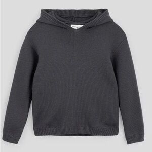 miles the label | (3-4) grey hooded knit sweater